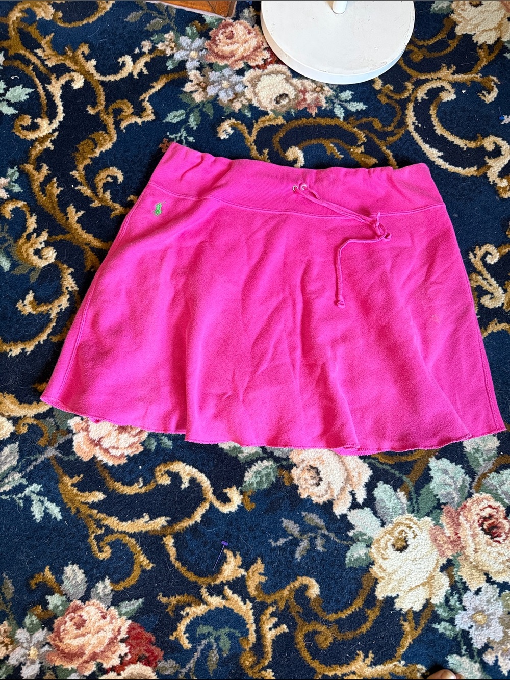 Ralph Lauren Hot Pink Drawstring Skater Skirt- worn a few times